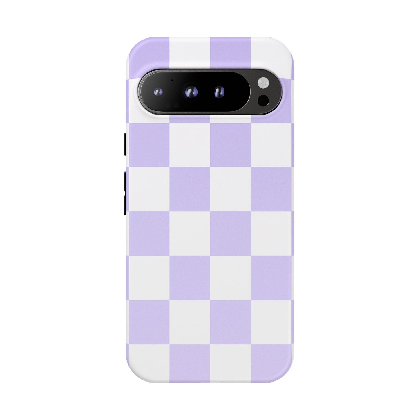 Lavender Checkerboard Phone Case | Pastel Aesthetic Checkered iPhone & Samsung Tough Case