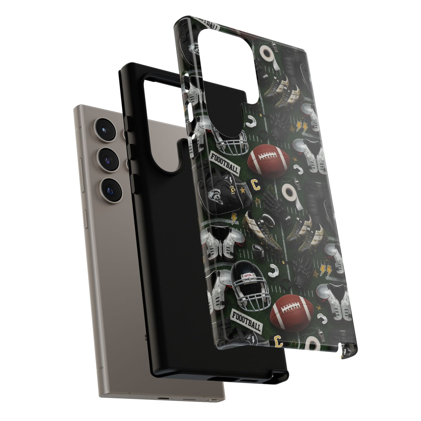 Football Pattern Phone Case – Sports Fan Tough Protective Game Day Case