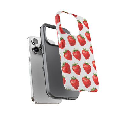 Cute Strawberry Phone Case – Aesthetic Fruit Pattern Protective Cover for Iphone, Samsung Galaxy and Pixel