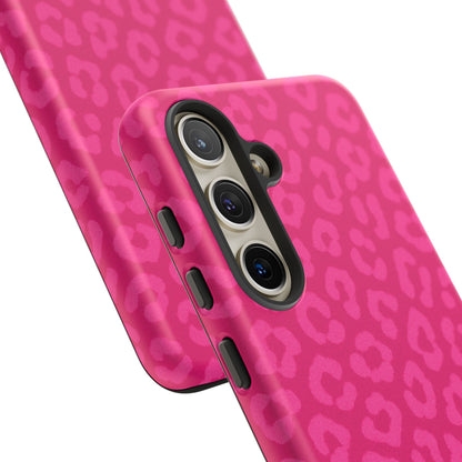 Hot Pink Leopard Phone Case – Bold Coquette Aesthetic Tough Case