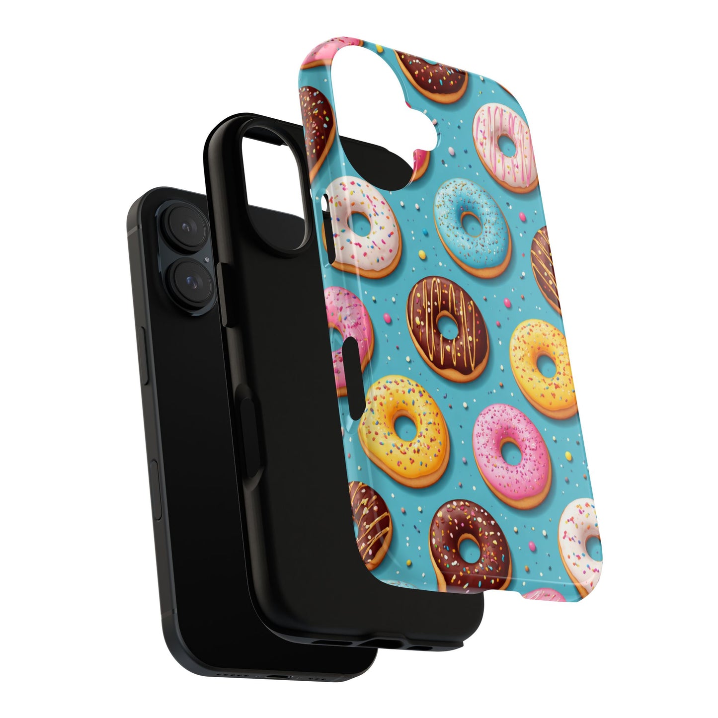 Cute Donut Pattern Phone Case – Colorful Sprinkles Dessert Design for Iphone, Samsung Galaxy and Pixel