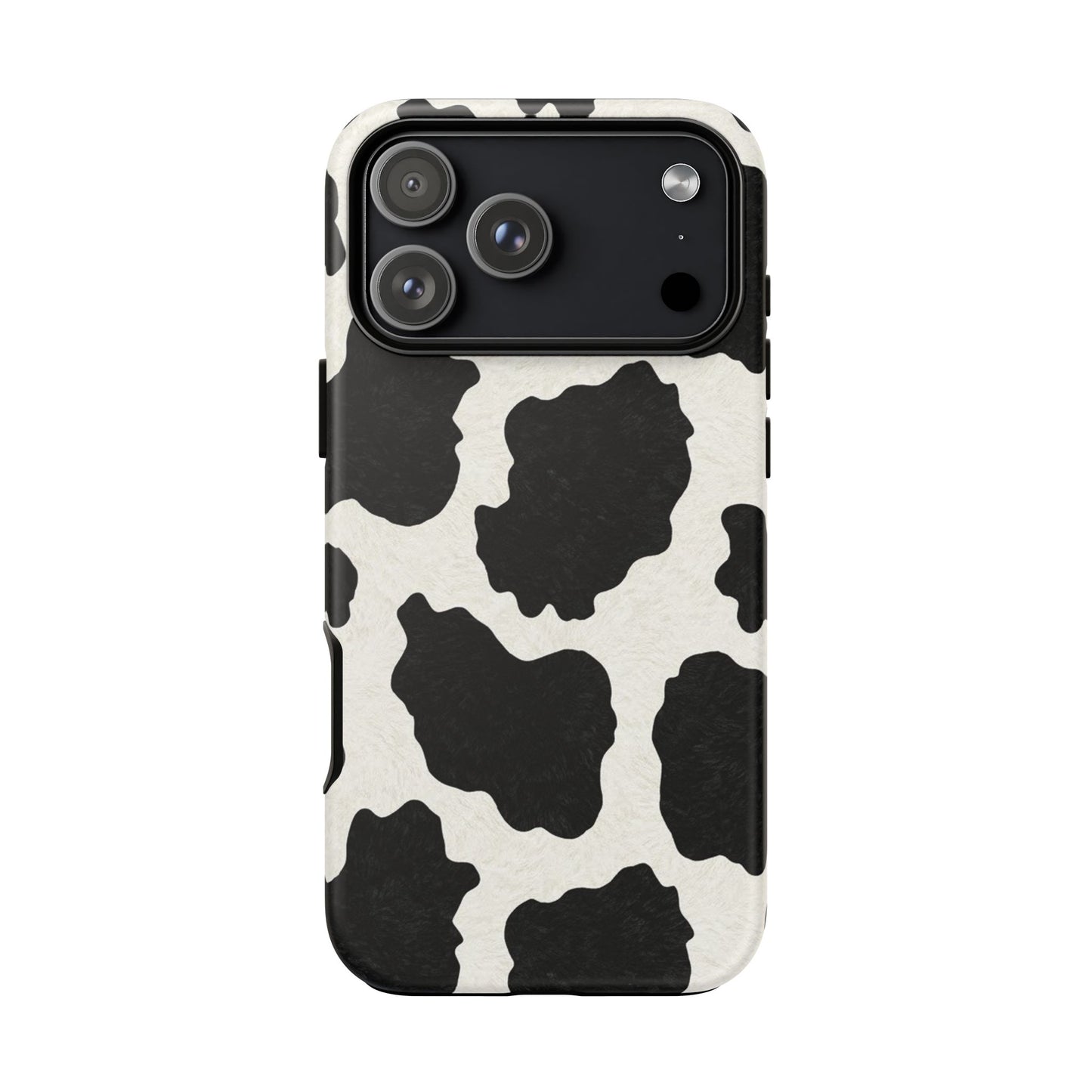 Black & White Cow Print Phone Case | Aesthetic Tough Protective Case