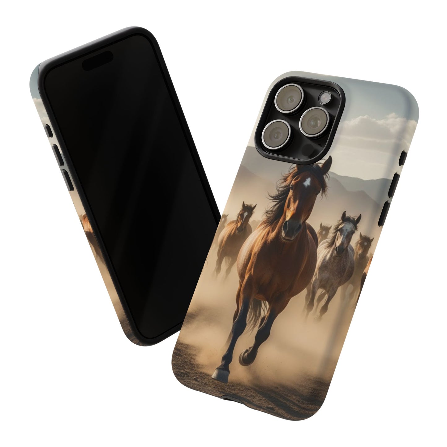 Running Horses Phone Case | Wild Mustang Herd Tough Protective Cover