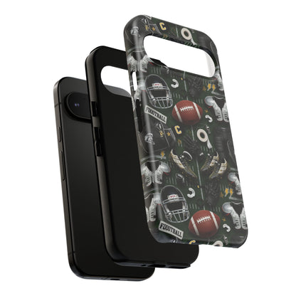 Football Pattern Phone Case – Sports Fan Tough Protective Game Day Case