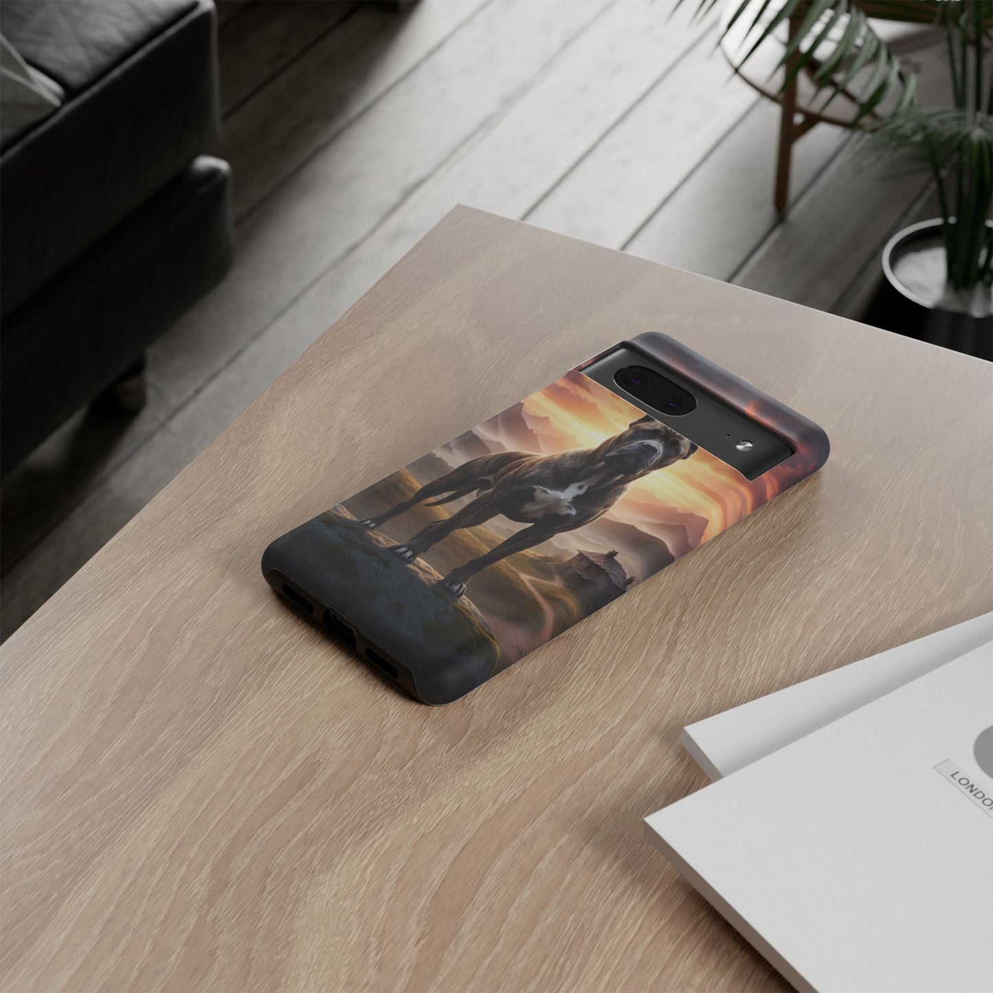 Cane Corso Phone Case – Guard Dog Sunset Tough Case (iPhone, Samsung, Pixel) | Dog Lover Gift