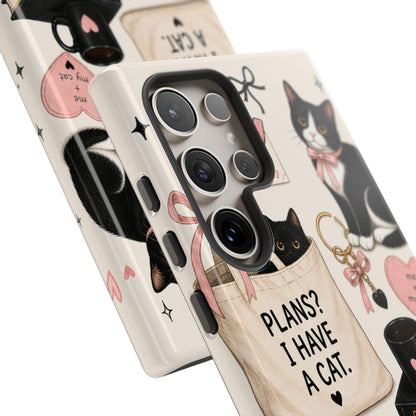 Cat Lover Phone Case | Plans? I Have A Cat Cute Aesthetic Cover