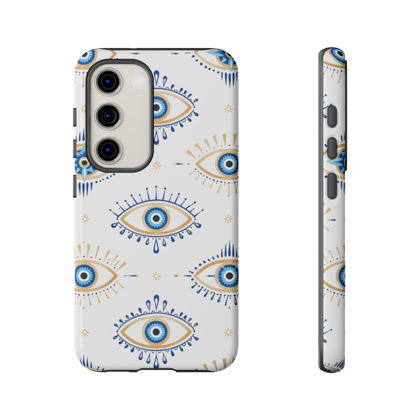 Blue Evil Eye Phone Case – Protective Slim Shockproof Cover for Iphone, Samsung Galaxy and Pixel