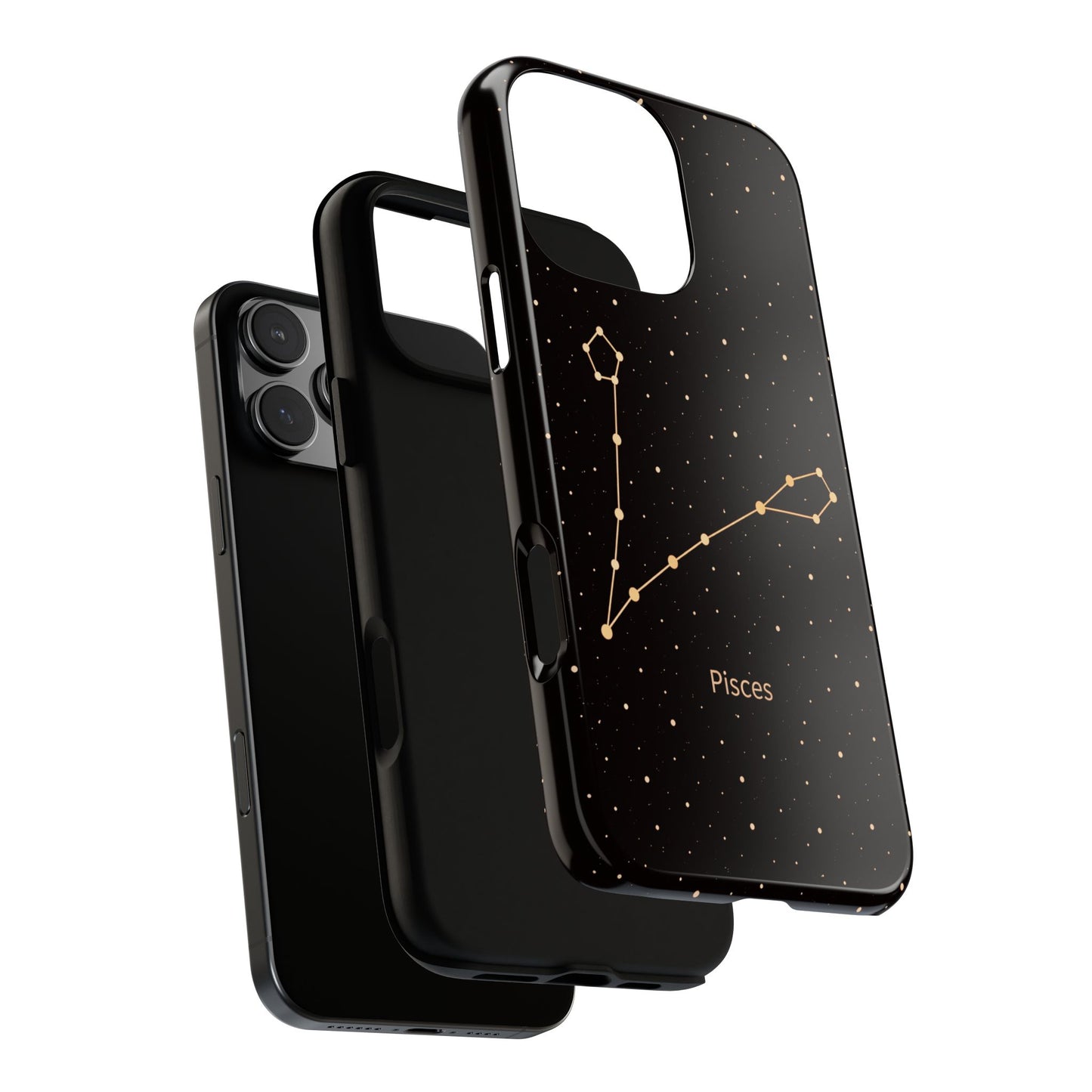 Pisces Zodiac Constellation Phone Case – Luxe Gold Celestial Cover