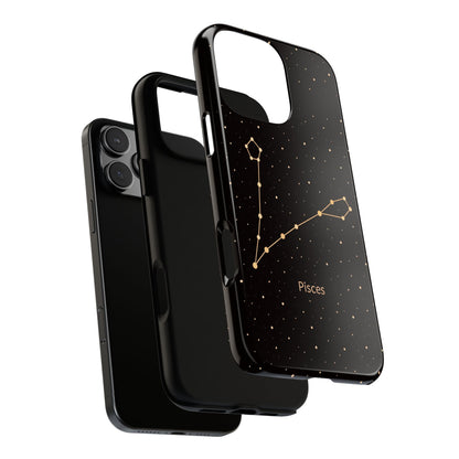 Pisces Zodiac Constellation Phone Case – Luxe Gold Celestial Cover