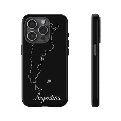 Argentina Outline Phone Case – Minimal Country Map Tough Case (iPhone, Samsung, Pixel)