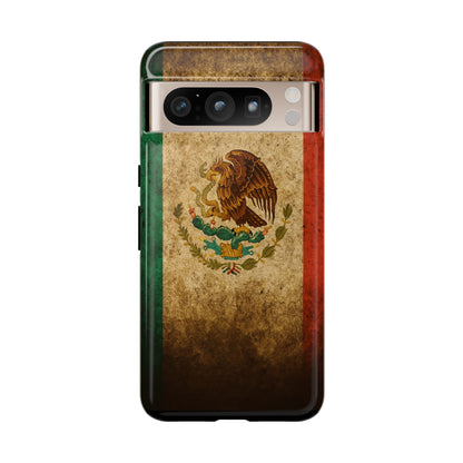 Vintage Mexico Flag Phone Case – Mexican Pride Grunge Flag Aesthetic Tough Case