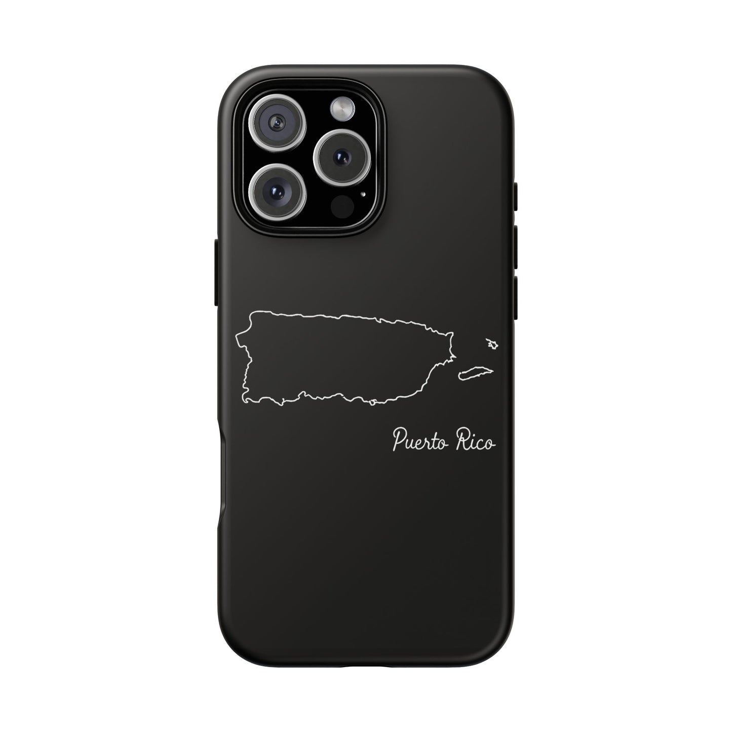 Puerto Rico Outline Phone Case – Minimal Country Map Tough Case (iPhone, Samsung, Pixel)