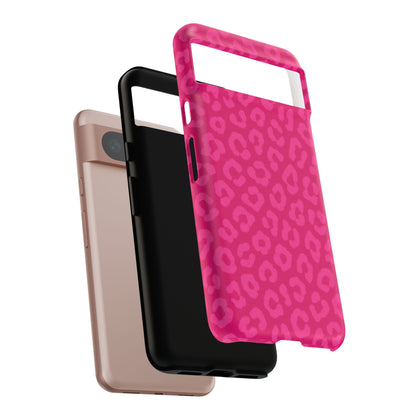 Hot Pink Leopard Phone Case – Bold Coquette Aesthetic Tough Case