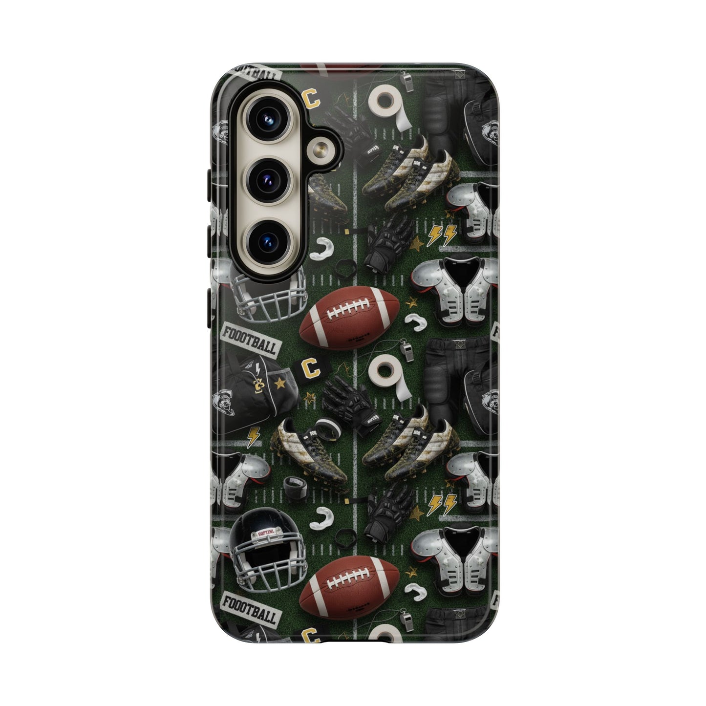Football Pattern Phone Case – Sports Fan Tough Protective Game Day Case