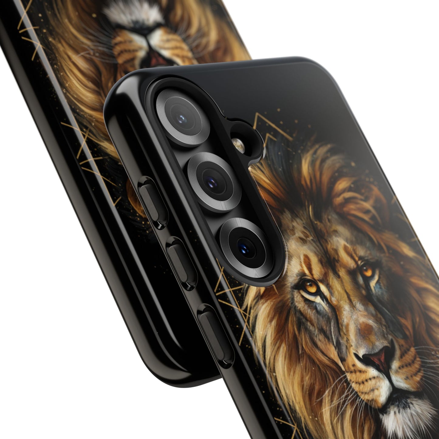 Majestic Lion Phone Case – Black Gold Luxury Lion Art Tough Protective Case