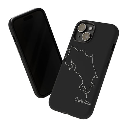 Costa Rica Outline Phone Case – Minimal Country Map Tough Case (iPhone, Samsung, Pixel)