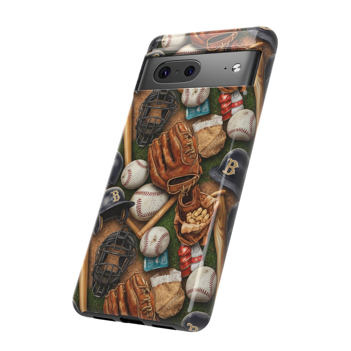 Baseball Gear Collage Phone Case – Vintage Baseball Equipment Sports Tough Case