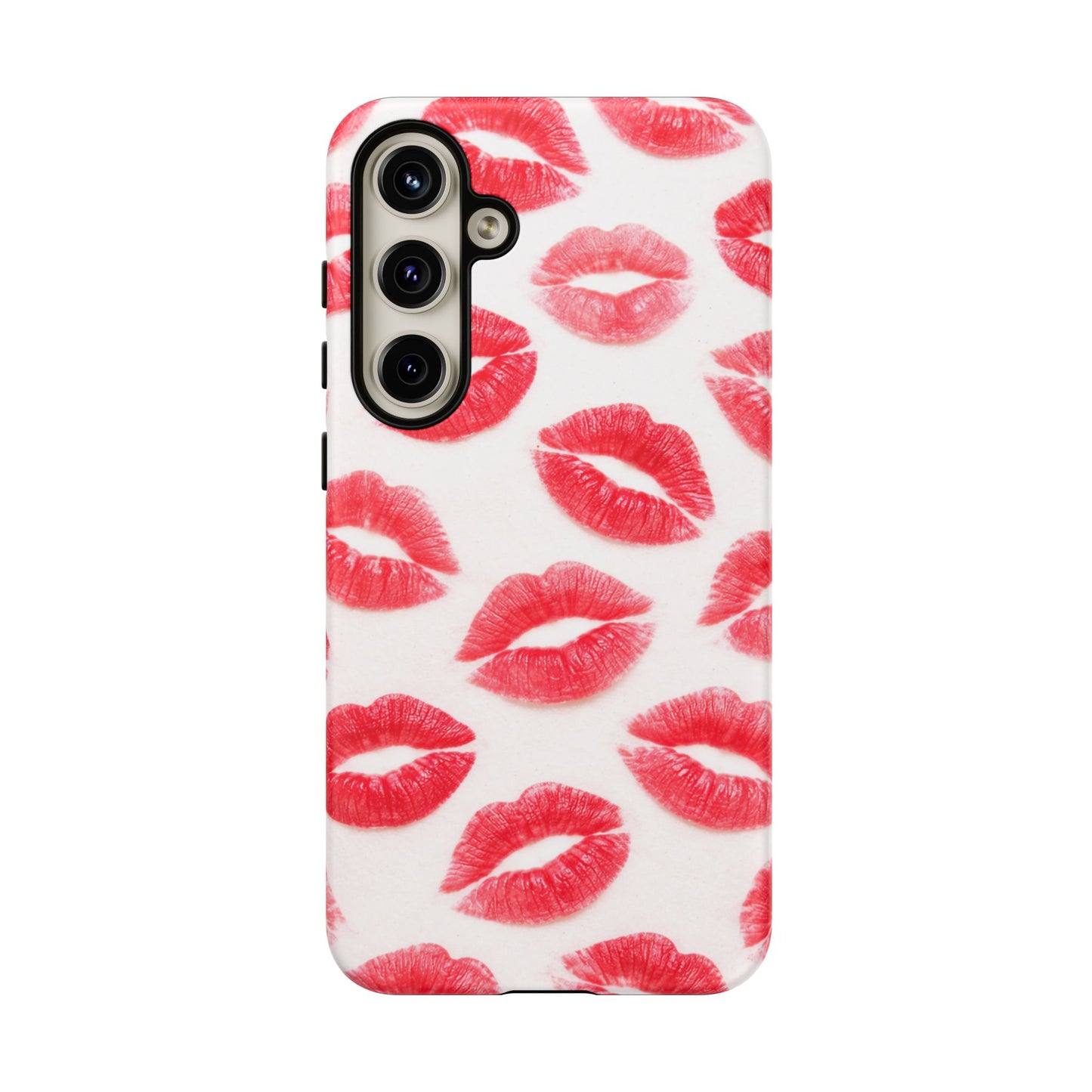 Red Lipstick Kiss Phone Case – Sexy Lip Print Pattern Tough Protective Cover
