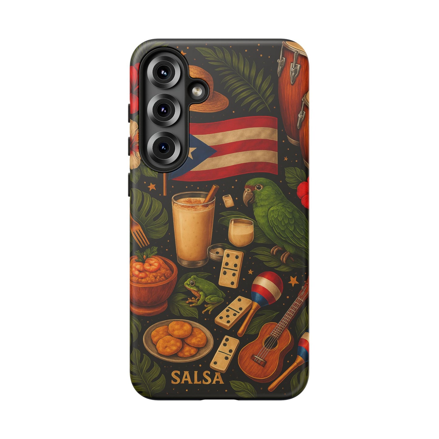 Puerto Rican Culture Phone Case | Boricua Icons Caribbean Aesthetic Tough Protective Case