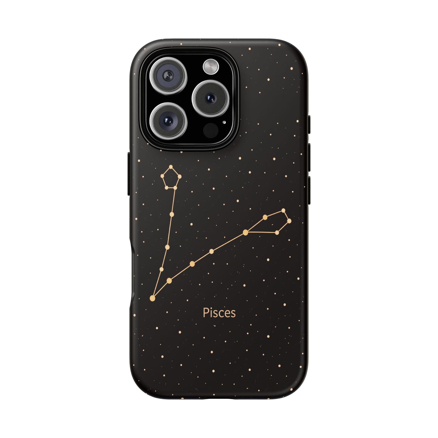 Pisces Zodiac Constellation Phone Case – Luxe Gold Celestial Cover
