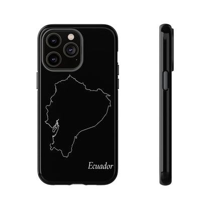 Ecuador Outline Phone Case – Minimal Country Map Tough Case (iPhone, Samsung, Pixel)