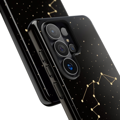 Aquarius Zodiac Constellation Phone Case – Luxe Gold Celestial Cover