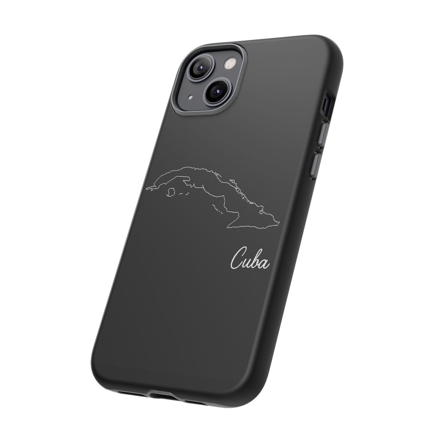 Cuba Outline Phone Case – Minimal Country Map Tough Case (iPhone, Samsung, Pixel)
