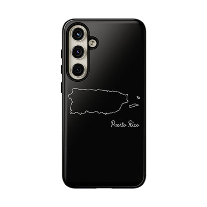 Puerto Rico Outline Phone Case – Minimal Country Map Tough Case (iPhone, Samsung, Pixel)
