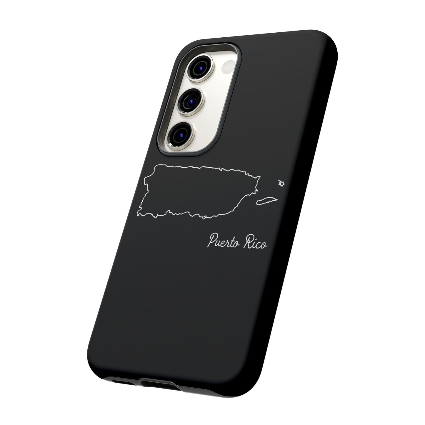 Puerto Rico Outline Phone Case – Minimal Country Map Tough Case (iPhone, Samsung, Pixel)