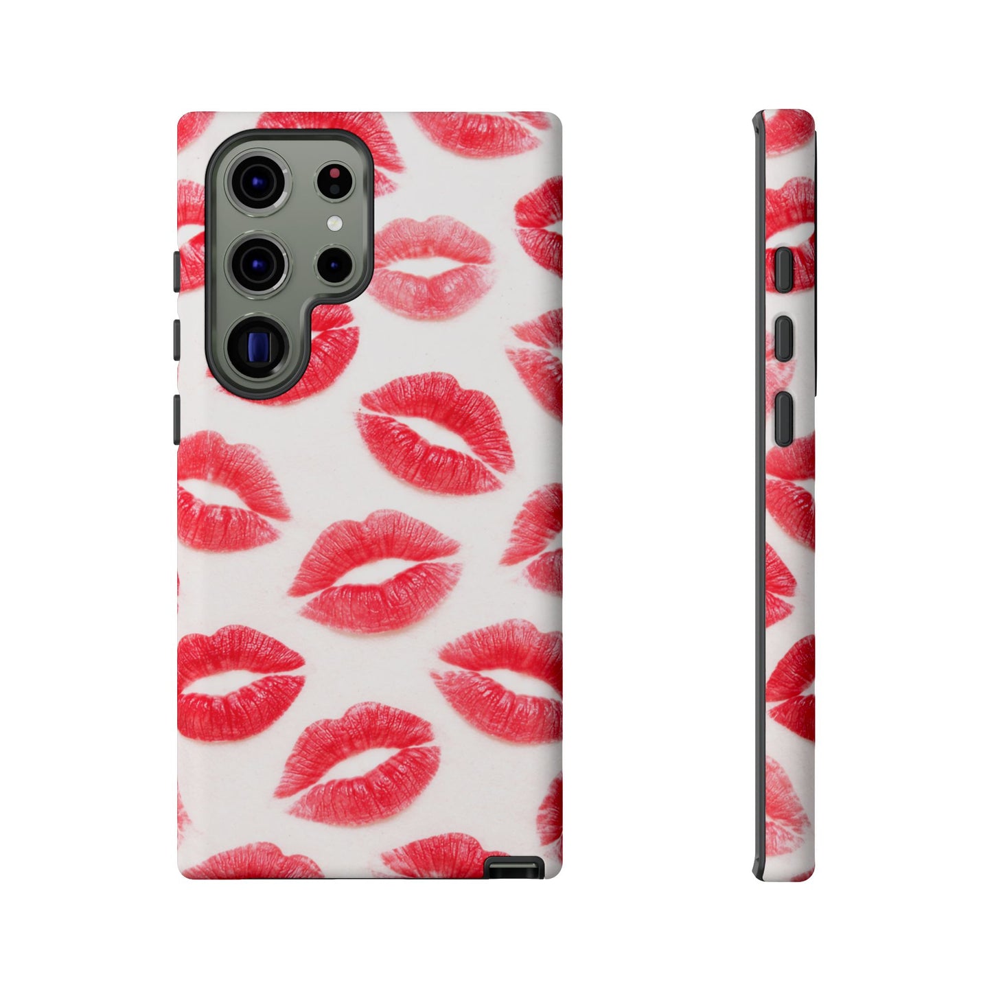 Red Lipstick Kiss Phone Case – Sexy Lip Print Pattern Tough Protective Cover
