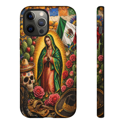 Virgen de Guadalupe Phone Case Mexican Floral iPhone Samsung Pixel Case