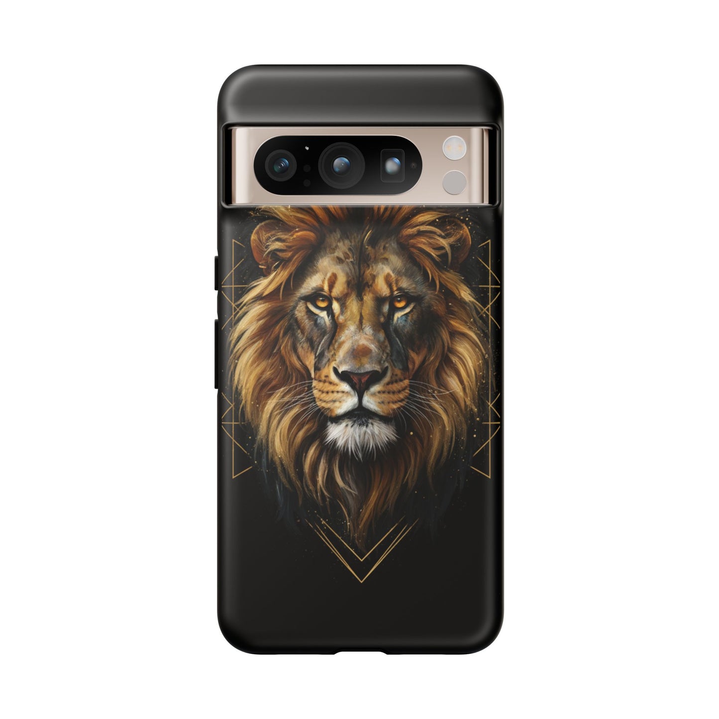 Majestic Lion Phone Case – Black Gold Luxury Lion Art Tough Protective Case