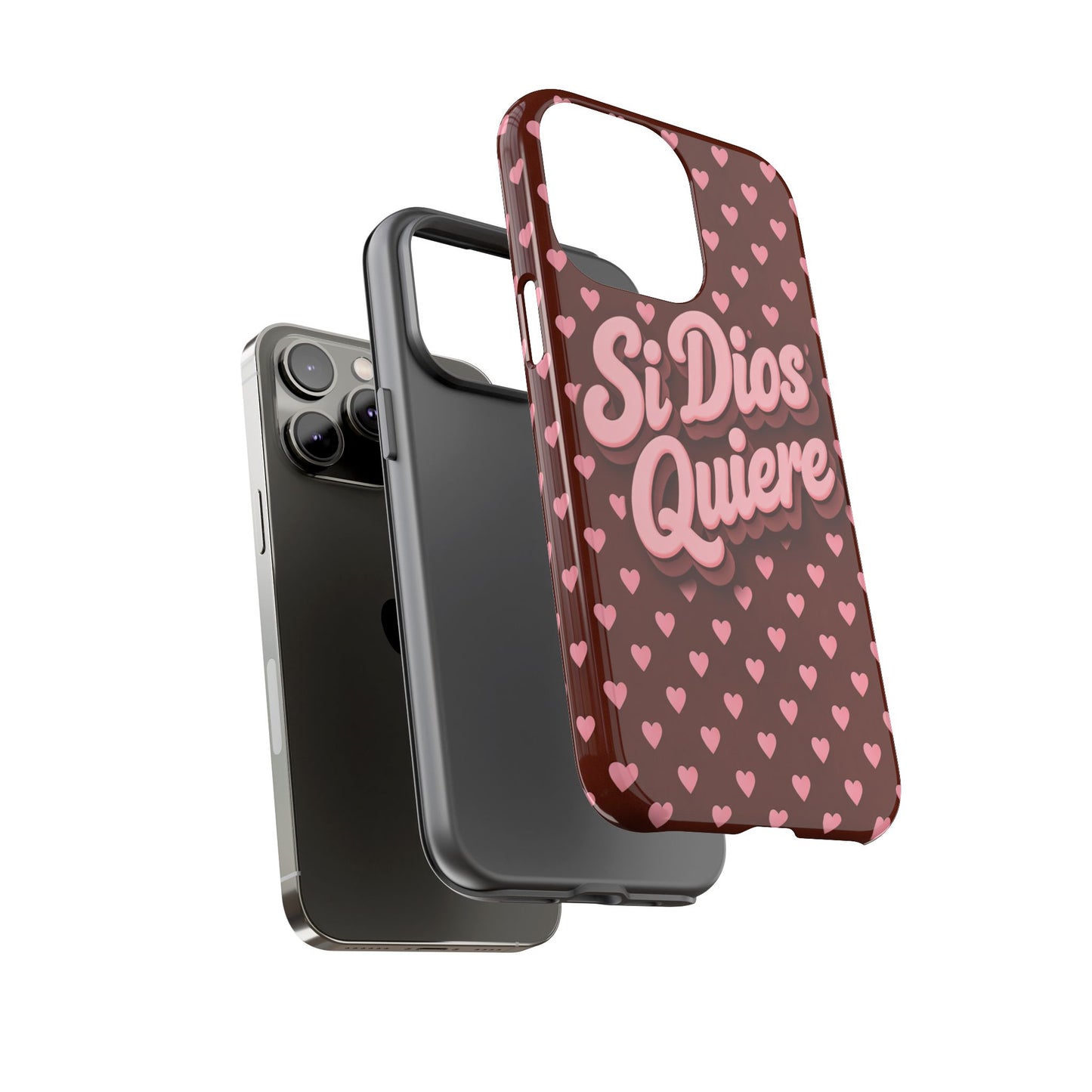 Si Dios Quiere Phone Case Latina Aesthetic Pink Hearts iPhone Samsung