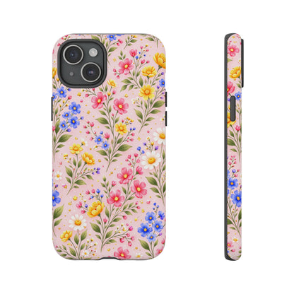 Wildflower Floral Phone Case Vintage Spring Meadow Tough Cover