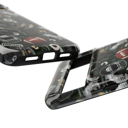 Football Pattern Phone Case – Sports Fan Tough Protective Game Day Case
