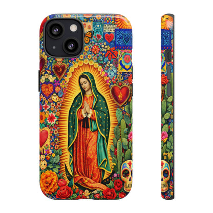 Virgin Mary Guadalupe Phone Case Mexican Folk Art Tough Cover iPhone Samsung