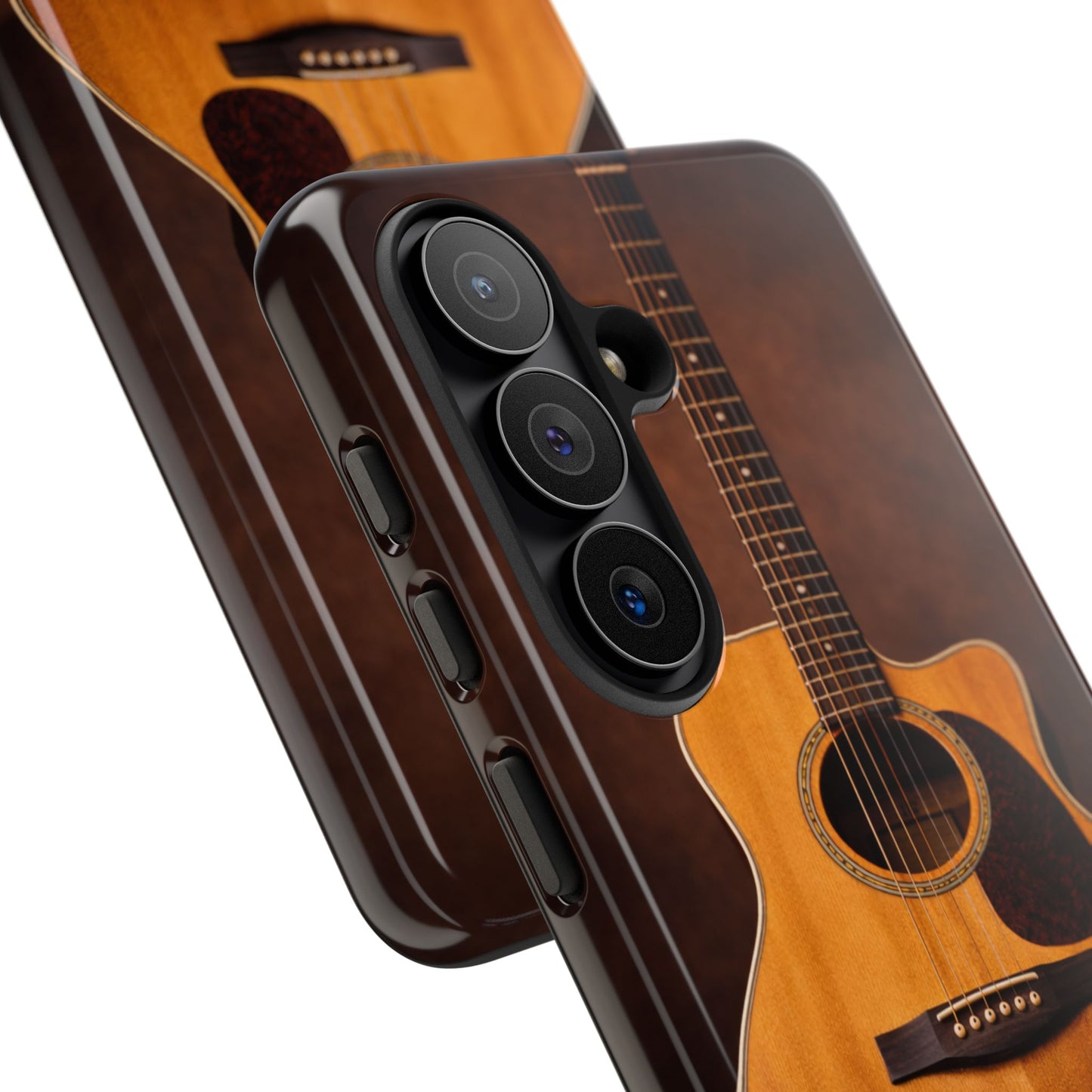 Acoustic Guitar Daisy Phone Case | Rustic Music Lover Tough Cover