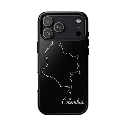 Colombia Outline Phone Case – Minimal Country Map Tough Case (iPhone, Samsung, Pixel)