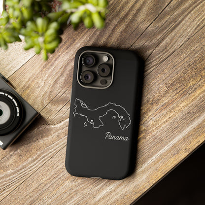 Panama Outline Phone Case – Minimal Country Map Tough Case (iPhone, Samsung, Pixel)