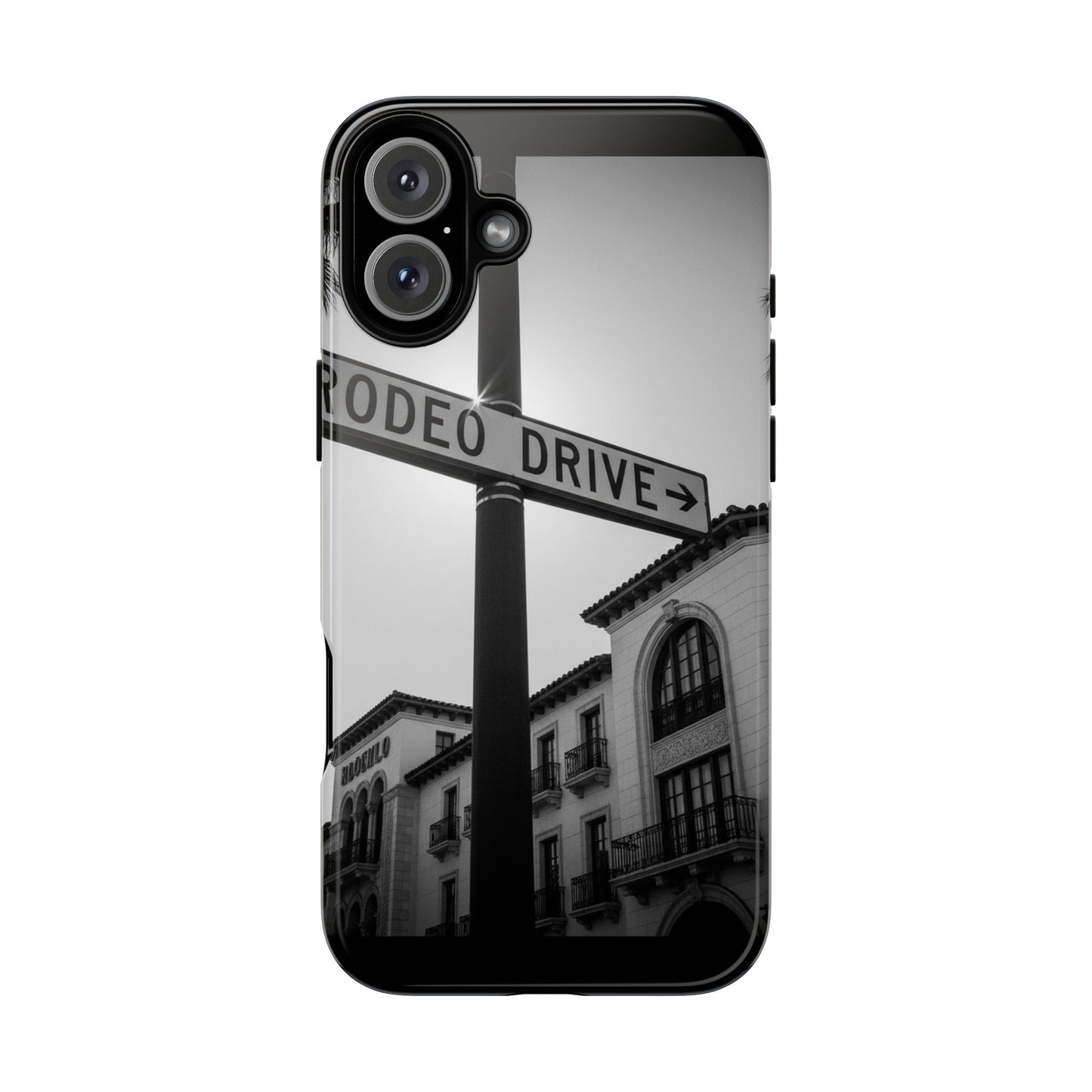 Rodeo Drive Phone Case | Los Angeles Aesthetic Black & White Photography | Luxury LA Street Tough Case for iPhone & Samsung