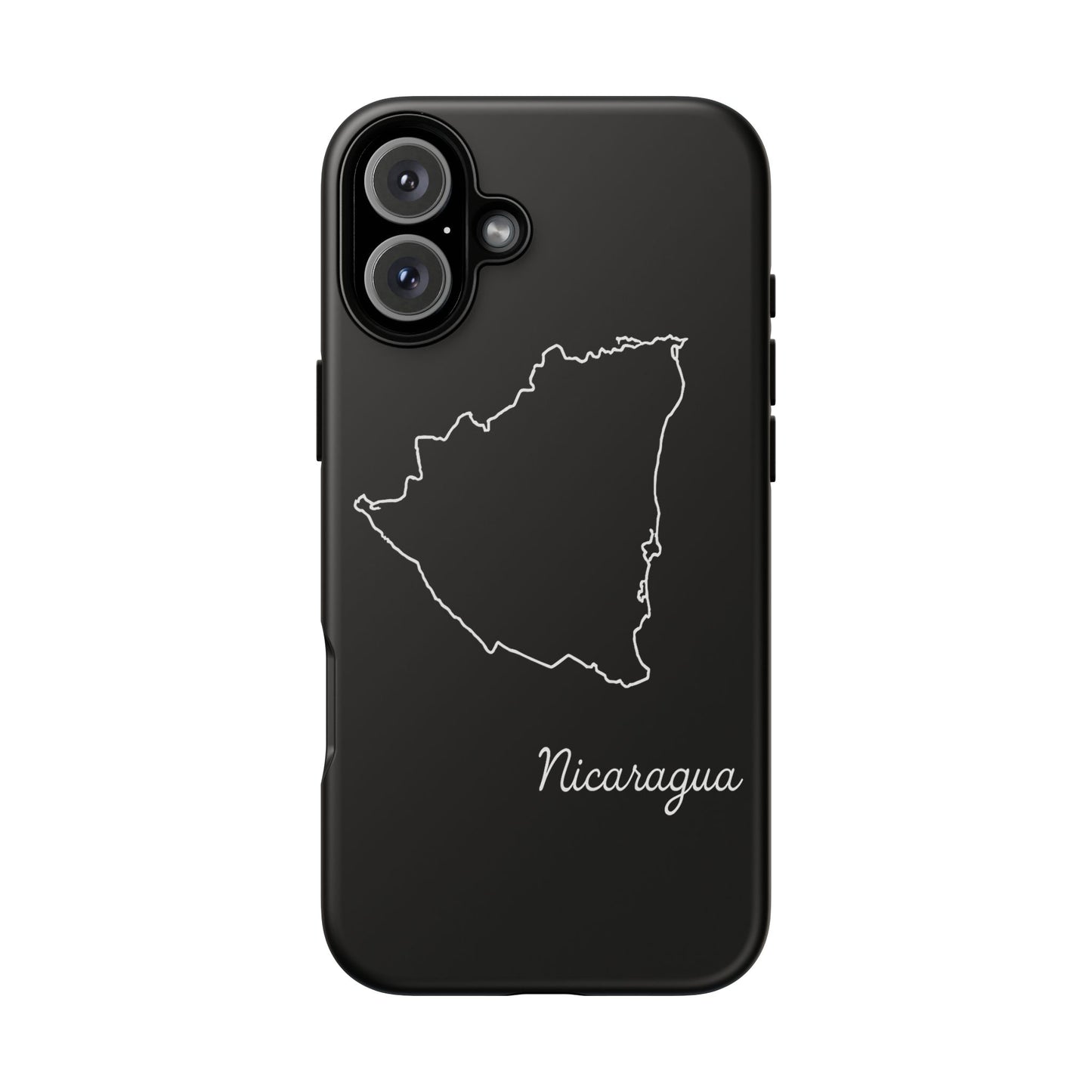 Nicaragua Outline Phone Case – Minimal Country Map Tough Case (iPhone, Samsung, Pixel)