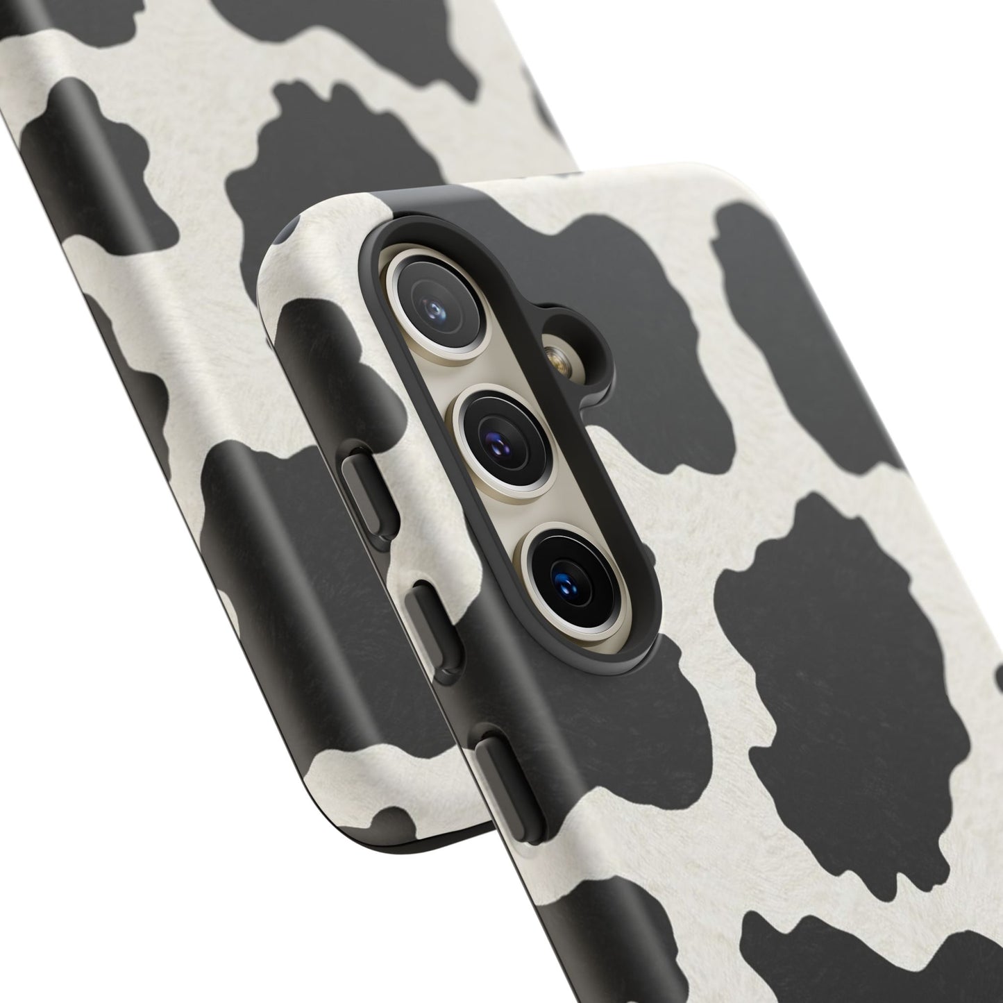 Black & White Cow Print Phone Case | Aesthetic Tough Protective Case