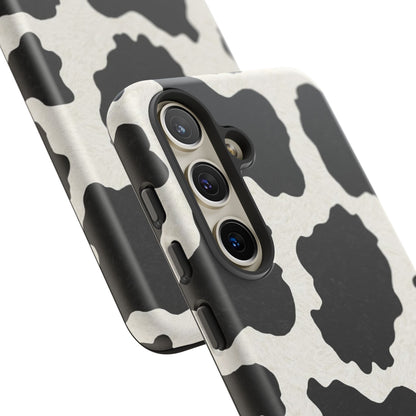 Black & White Cow Print Phone Case | Aesthetic Tough Protective Case