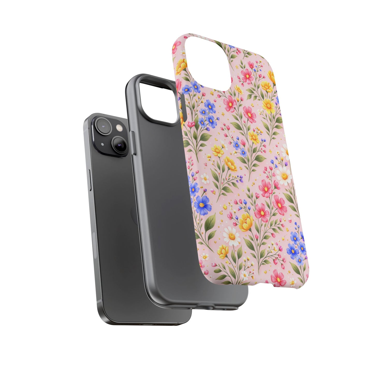 Wildflower Floral Phone Case Vintage Spring Meadow Tough Cover