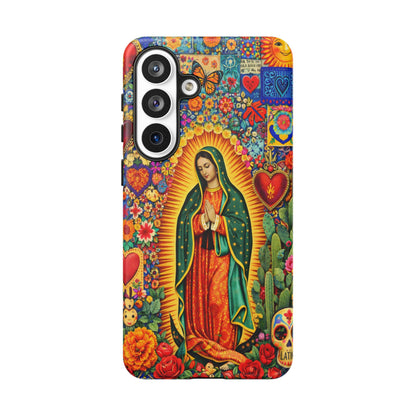 Virgin Mary Guadalupe Phone Case Mexican Folk Art Tough Cover iPhone Samsung
