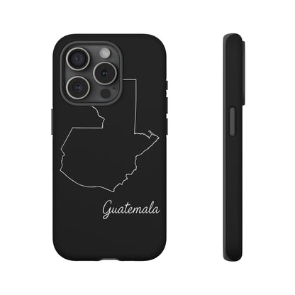 Guatemala Outline Phone Case – Minimal Country Map Tough Case (iPhone, Samsung, Pixel)