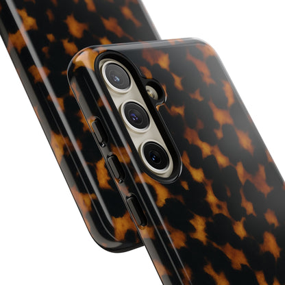Tortoiseshell Pattern Tough Phone Case | Classic Leopard-Style Protective Cover