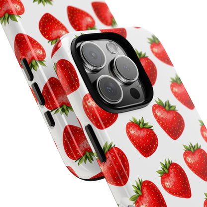 Cute Strawberry Phone Case – Aesthetic Fruit Pattern Protective Cover for Iphone, Samsung Galaxy and Pixel