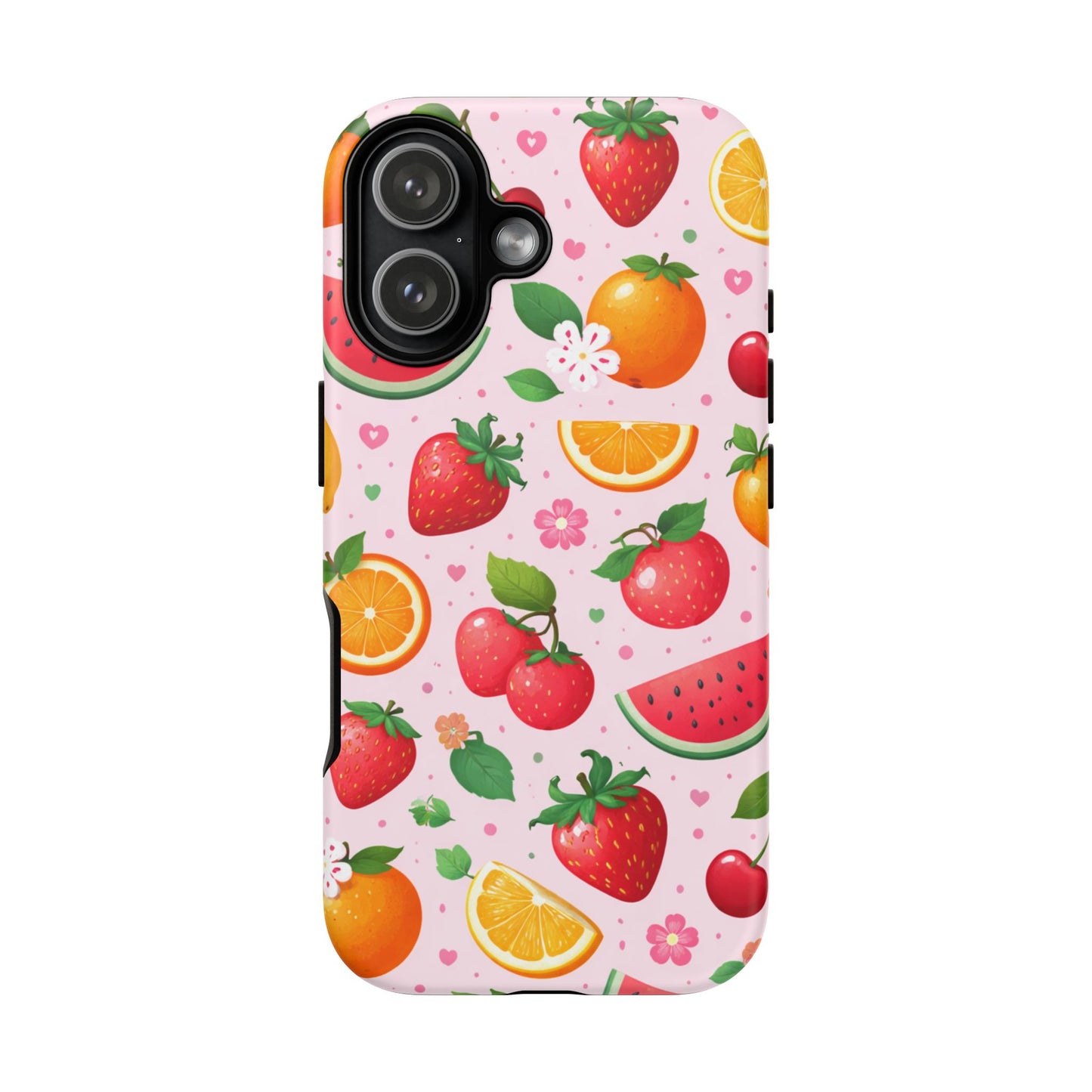 Fruit Phone Case – Tough Shockproof, Strawberry Cherry Citrus Summer Design for Iphone, Samsung Galaxy and Pixel