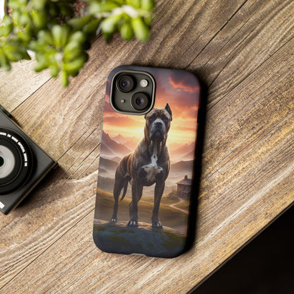 Cane Corso Phone Case – Guard Dog Sunset Tough Case (iPhone, Samsung, Pixel) | Dog Lover Gift